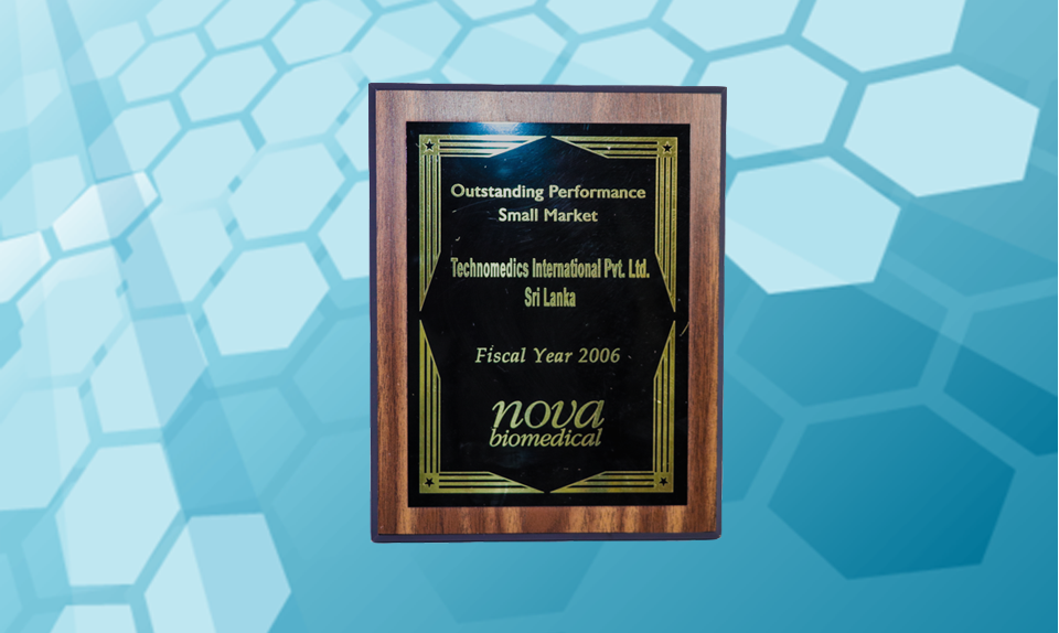 Outstanding Performance Award” Nova Biomedical